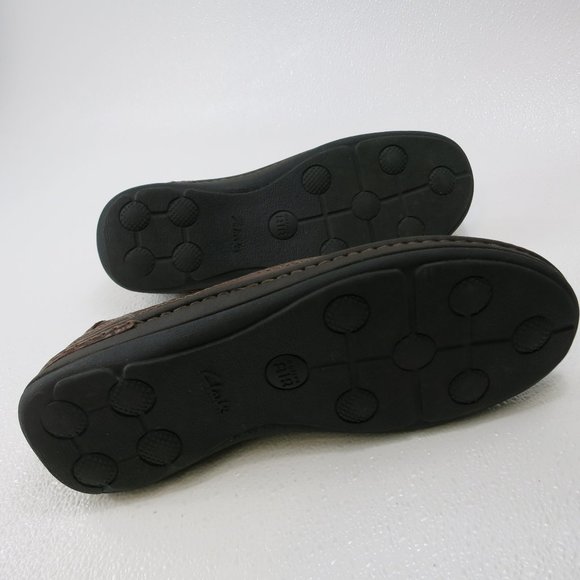 Clarks Oil Tanned Leather Casual Dress Loafers Moccasins Footwear Men's sz 10 - Picture 3 of 7